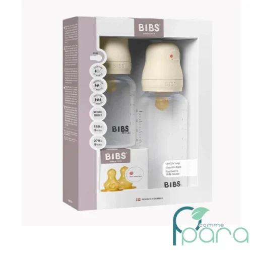 BIBS Coffret Biberons Latex+2 Tétines