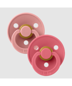 Bibs Sucette Dusty Pink-Coral 0-6m Lot De 2