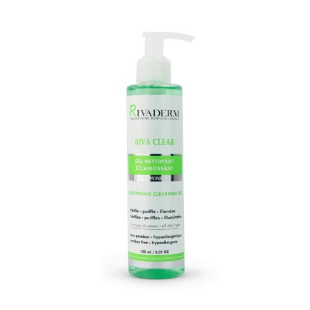 RIVADERM Riva Clear Gel Nettoyant Eclaircissant 150 ML