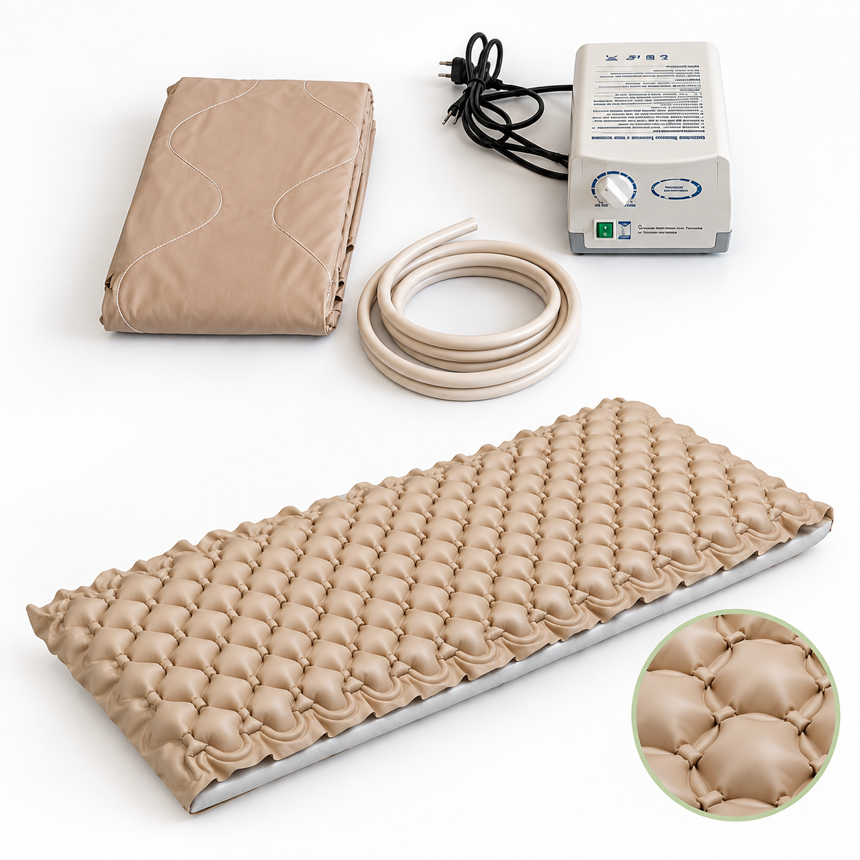 Matelas à air dynamique / anti-escarres à structure alvéolaire
